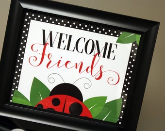 Ladybug Decorations/Ladybug Printables/Ladybug Welcome Sign/Little Lady Printables//Little Lady Decorations/ Little Lady Welcome Sign