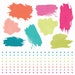 60% OFF SALE Digital Clip Art Paint Strokes Digital Border Polka Dots