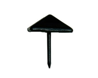 One Dozen - 11/16" Pyramid Head Decorative Nail in Black for Trunks and Antique Furniture, Frame Decor