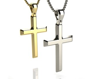 Christening Yellow Gold 14K Karat Men Cross