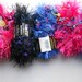 Lionbrand fancy fur yarn novelty eyelash super bulky yarn with pompoms