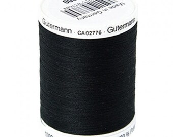 Gutermann Sew-All Thread - 1000m/1094 yd Spool - Black (color 010)