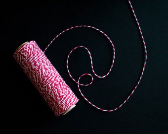 Red Bakers Twine 100yards - Gift wrapping, party favors, wedding decorations.
