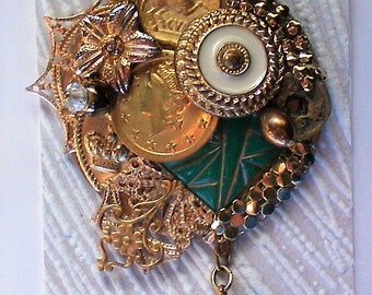 Artist Created Coin Brooch - 5910