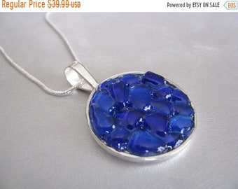 Mothers Day Sale Blue Sea Glass Jewelry - Cobalt Blue - Sea Glass Necklace - Unique jewelry - Beach Glass Jewelry- Mermaid Tears from Prince