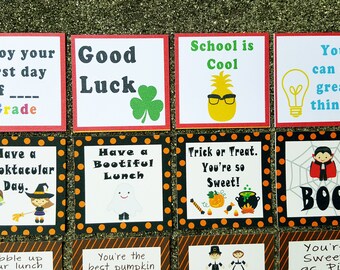 Lunch Box, Holiday Cards, Lunch Box Notes, Back to School, Educational Toys, Kindergarten, School Lunch, Lunch Notes