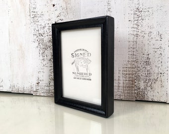 5x7 Picture Frame in Foxy Cove Style with Vintage Black Finish - IN STOCK - Same Day Shipping - 5 x 7 Frame Solid Hardwood Rustic Black