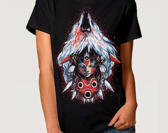 Princess Mononoke Art T-Shirt, Studio Ghibli Tee, Men's Women's All Sizes