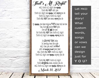 Wedding Song Lyric, Personalize Wood sign, song lyric art, song lyrics, Anniversary Gift, Wedding Gift, gift for her, gift for him