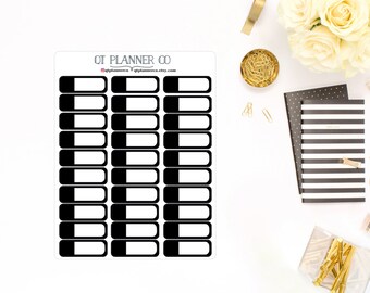 Neutral/Black Appointment/Event Planner Stickers for Vertical Erin Condren Life Planner