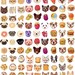 Set #43. Mockup printable Tumblr Stickers, Stickers, Set of stickers. Decals. Instant Download PDF and PNG Files