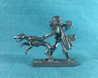 1990s Pewter Wizard Sculpture Figurine