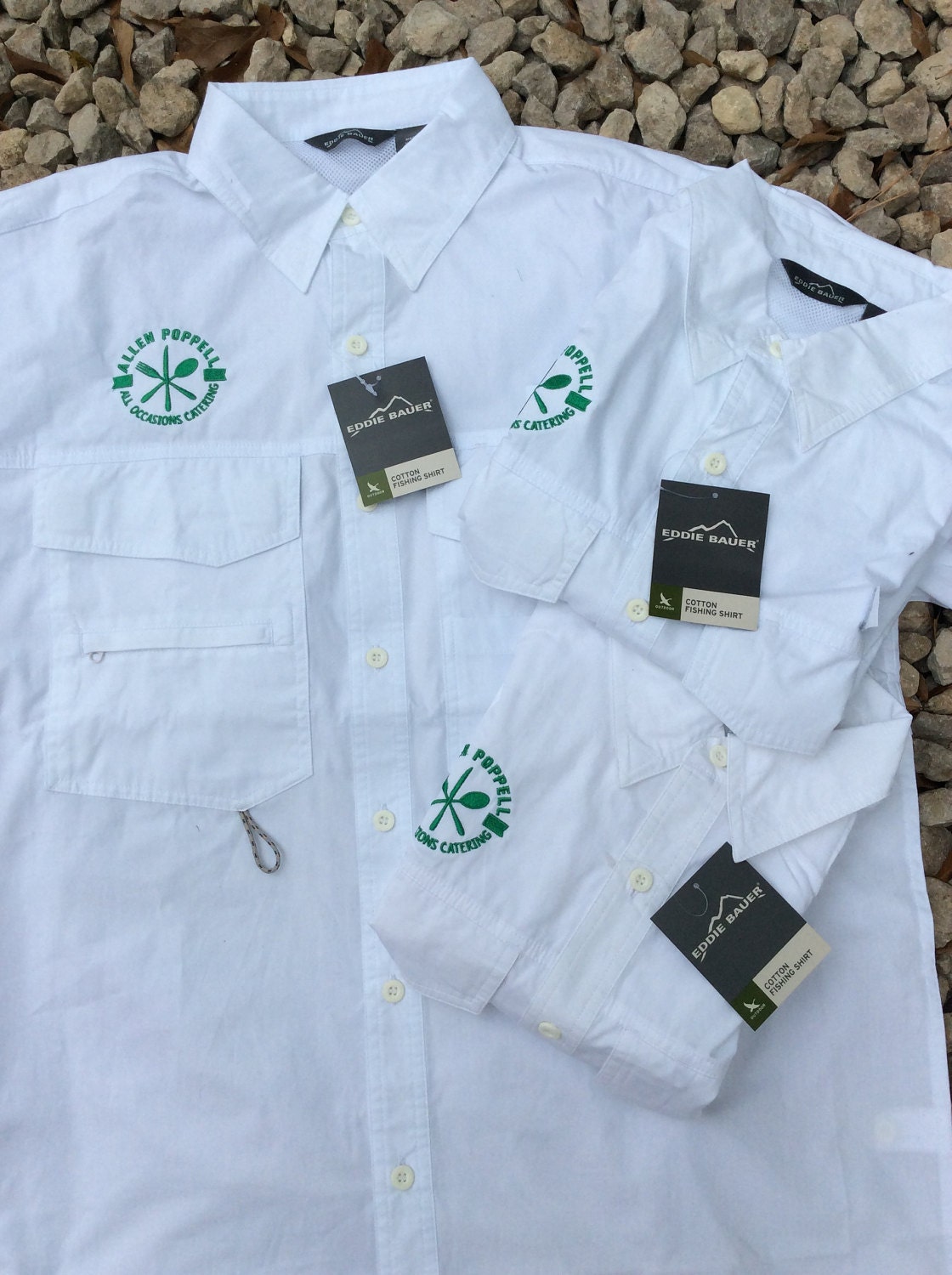 Set of 4 Fishing Shirt with Custom Embroidery Logo