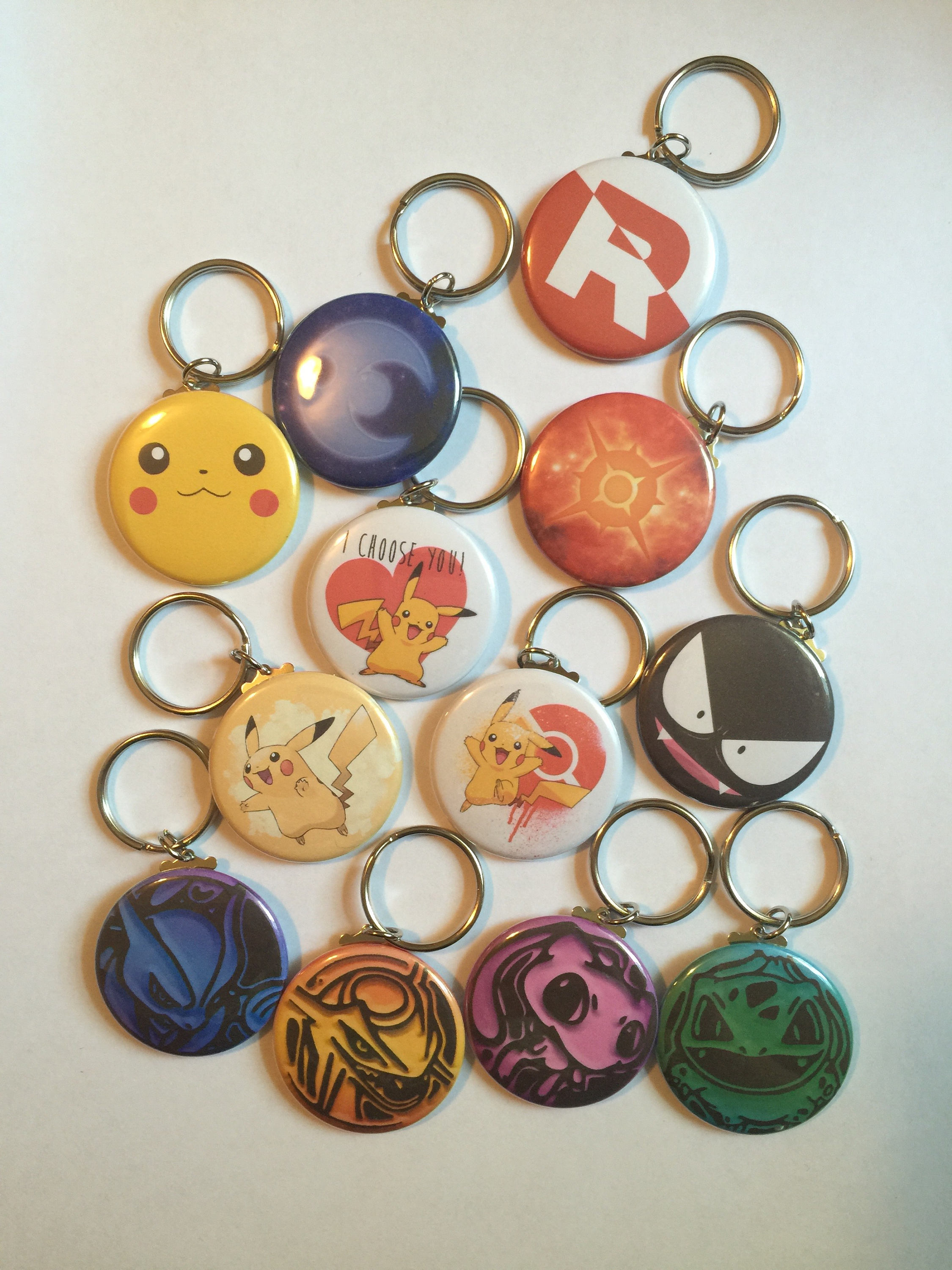 Pokemon Keychains Key Ring Variety Set 2