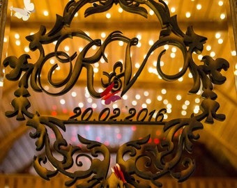 wooden Monogram wedding decor