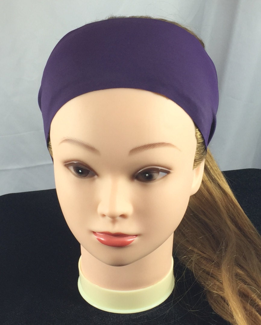 Purple Running Headband Workout Headband Fitness Wide