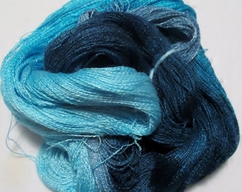 Hand dyed Tencel Yarn - 900 yds. Lace Wt. Tencel Yarn BLUE MOON
