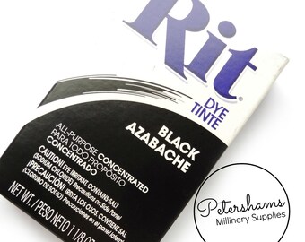 ¡Polvo de RIT tinte para tela, Sinamay, seda y más! 31,9 g - negro