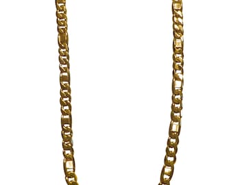 18k Gold Filled Chain Gold Chain Mens Necklace Mens Jewelry Yellow Gold Chain Mens Gold Chain Figaro Chain Thick Chain Mens Gold Necklace