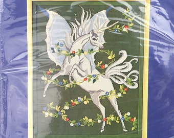 Vintage Winged Unicorn Needlepoint Kit