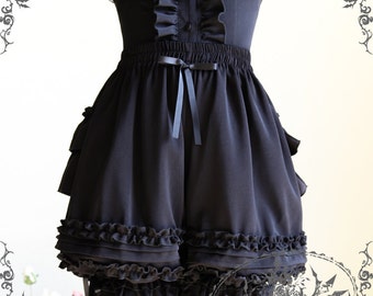 Gothic Vintage Victorian SteamPunk Fashion Tiered Bustle Ruffle Bloomers Shorts