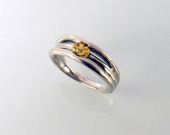 Gold nugget ring | Etsy