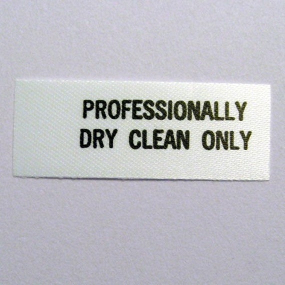 Professionally Dry Clean Printed Care Tags (Package of 1,000) Number 4
