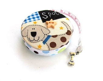 Retractable Tape Measure Blue Dot Dogs Measuring Tape