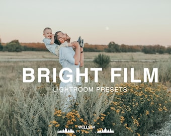 Bright Film Lightroom Presets for Portrait, Wedding, Product, Outdoor, Studio, Newborn Filter to achieve dreamy Photo Editing Results