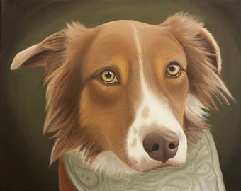 Personalized Dog Portrait Acrylic Painting