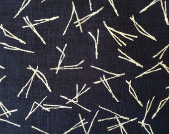 Sevenberry pine needle matsu navy indigo blue Japanese cotton fabric