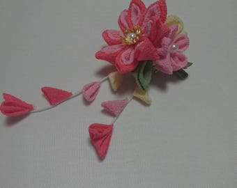 flower bouquet broach/Crepe cloth/flower bouquet/floral/Japanese