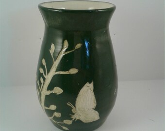 Small Carved Butterfly Vase