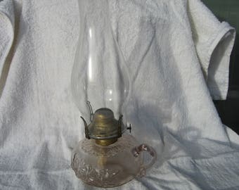Antique Queen Ann Glass Kerosene lamp