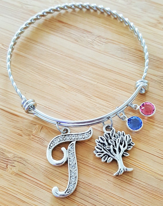 Mom Bracelet with Birthstones / Grandma Bracelet with Birthstones / Birthstone Bracelet / Mom Gift / Grandma Gift / Tree of Life Bracelet