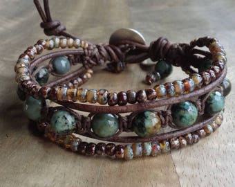 Bohemian bracelet boho chic bracelet earthy bracelet womens jewelry western bracelet gift for her boho bracelet gemstone jewelry