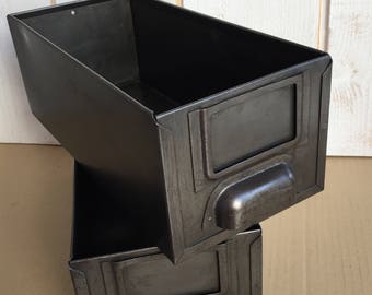 Set of 2 industrial drawers