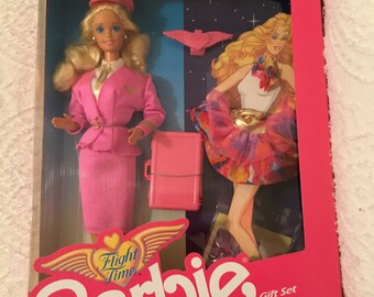 Mattel 1989 Flight Time Barbie Gift Set