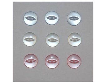 60 x buttons basic 14 mm 2 holes set L - 000817