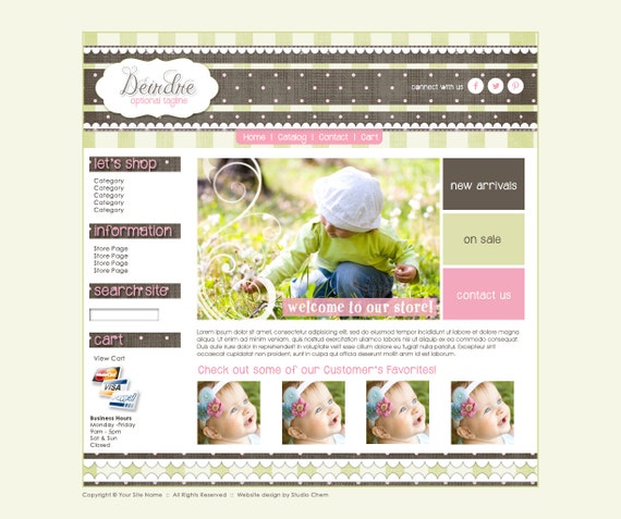 limited premade boutique ecommerce website template compatible