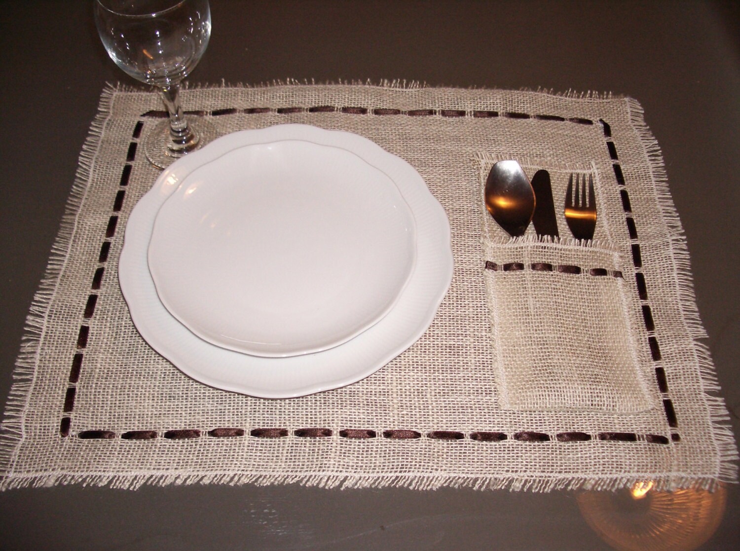 Burlap Place mat Set of 4 Placemats Burlap Housewares