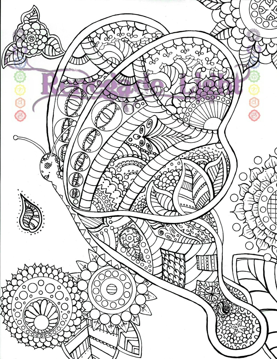 Schmetterling Malvorlagen Zentangle Schmetterling Hippie