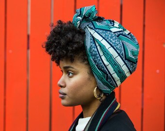 MY TRIBE headwrap 'Blue Bamboo'
