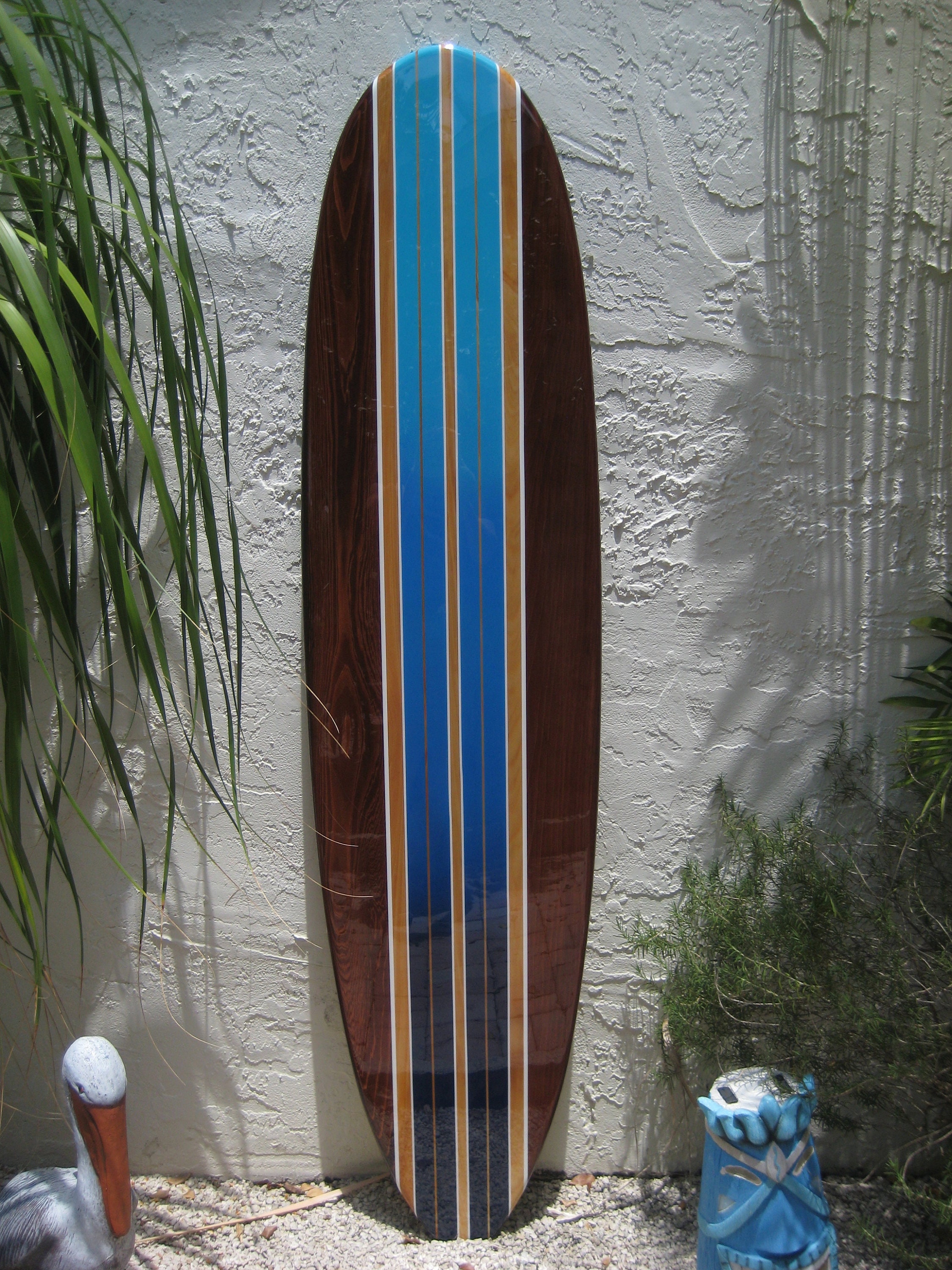 Decorative Wooden Surfboard Wall Art for a Hotel Restaurant