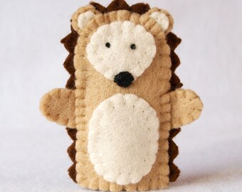 Hedgehog finger puppet, felt finger puppet, hedgehog felt finger puppet, finger puppet, hedgehog puppet, hedgehog