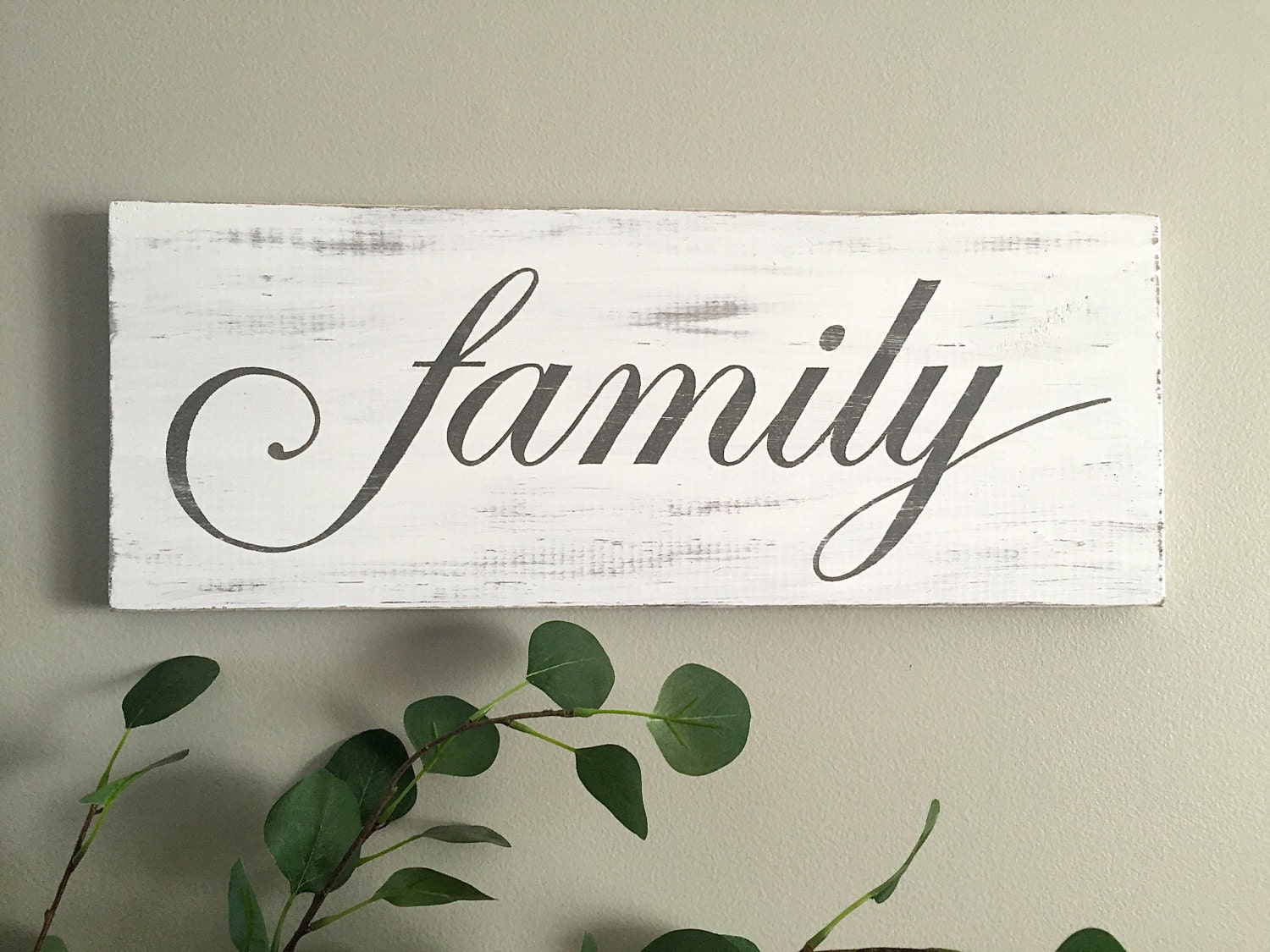 Family Sign W G Wood Wall Decor Rustic Family Sign