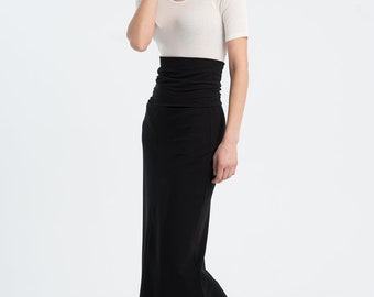 NEW Long Skirt / Black Skirt / Casual Skirt / Loose Skirt / Maxi Skirt / Summer Skirt / Party Skirt / Marcellamoda - MP1020
