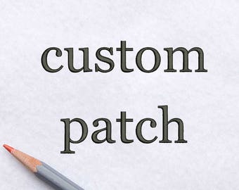 Custom patch Embroidered patch Personalize embroidery patch Custom Name Patch Iron on patch Custom Patch Design Name patch Back patch ED9000