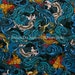 Japanese dragon fabric, fabric pattern dragon, deep blue fabric, fabric blue dragon, Asian, Japanese fabric, TU354 50x50cm blue fabric