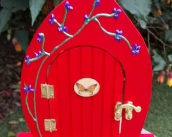 Handmade painted fairy door